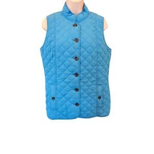 J jill sleeves blue Quilted jacket sz small layering top winter casual comfort